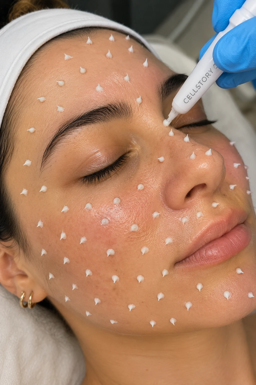 Illustrative CellStory Liquid Microneedling treatment imagery