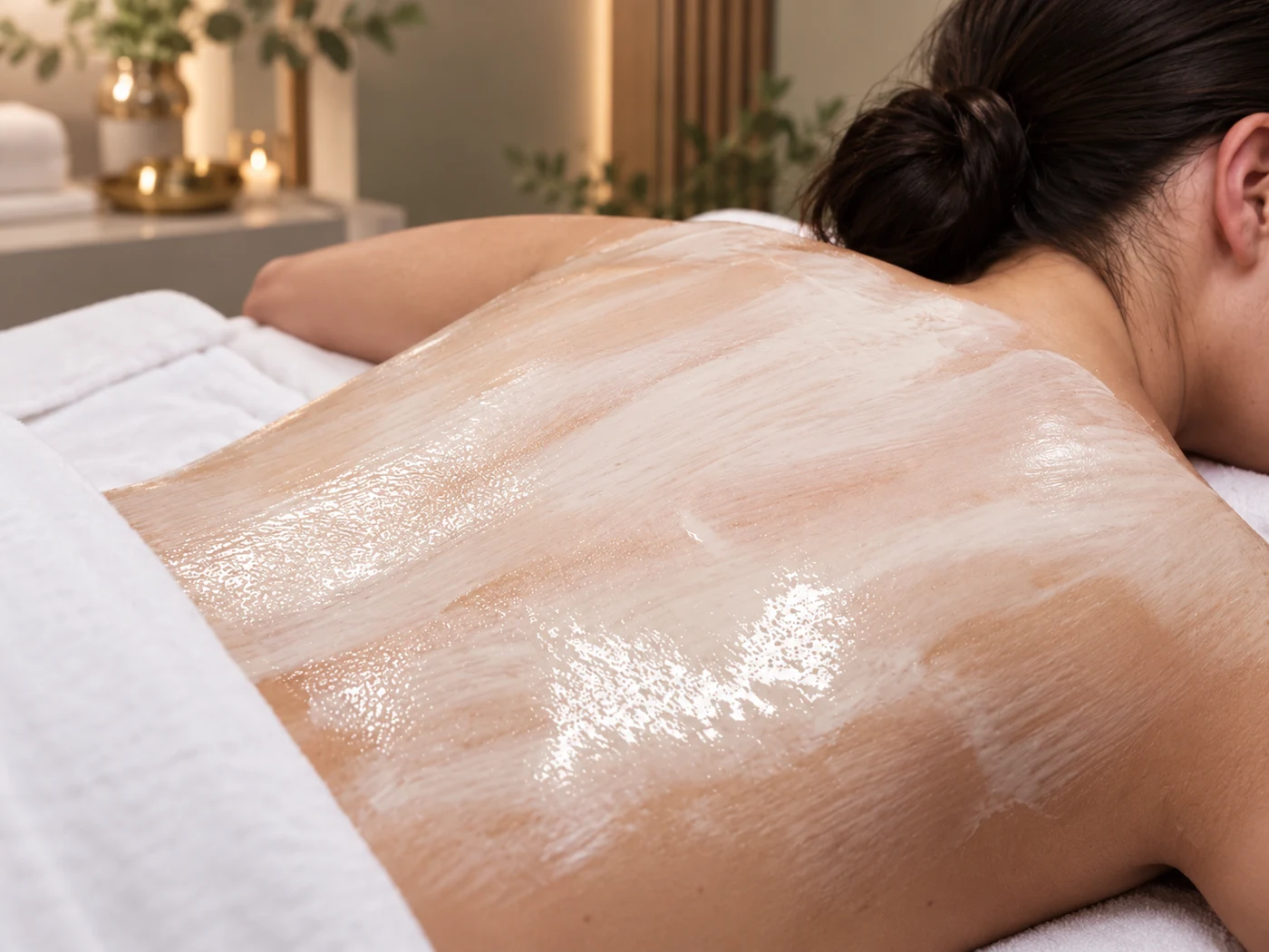 Illustrative DMK Back Facial enzyme treatment imagery